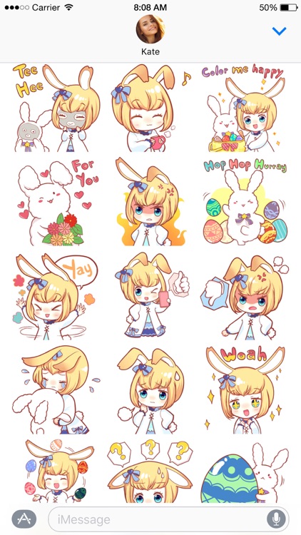 Little Miss Usagi stickers screenshot-3
