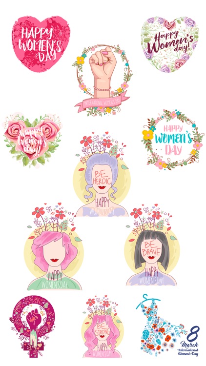 Happy Women's Day Stickers