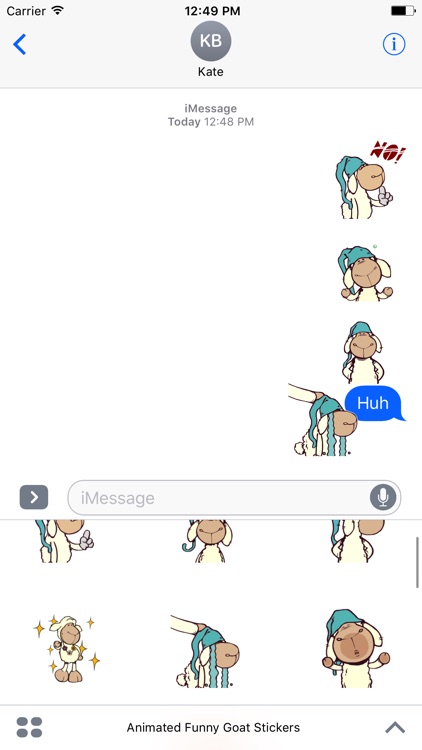 Animated Funny Goat Stickers For iMessage screenshot-4