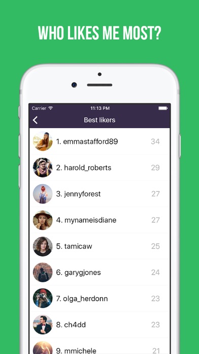 unfollowers followers tracker for instagram screenshot on ios - how to know whos not following you back on instagram