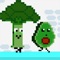 Help two adventurous fruits escape from the cook cat and get the broccoli and avocado to the fridge with your friend or if you don't want the cook cat to eat them, help them and reach the fridge