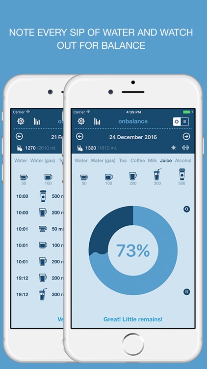 onbalance - simple water tracker