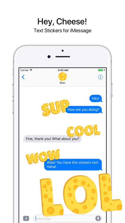 Cheese Slang - Text Stickers for iMessage