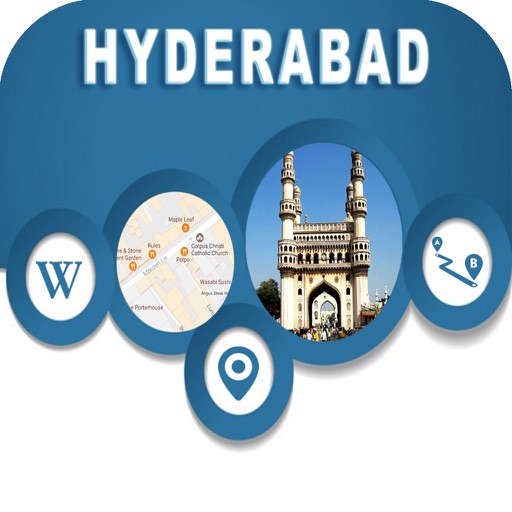 Hyderabad India Offline City Maps Navigation Icon