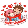 Lovely Valentine Couple Stickers