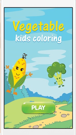 Vegetable kids coloring book