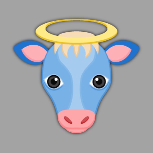 True Blue Cow Emoji Stickers