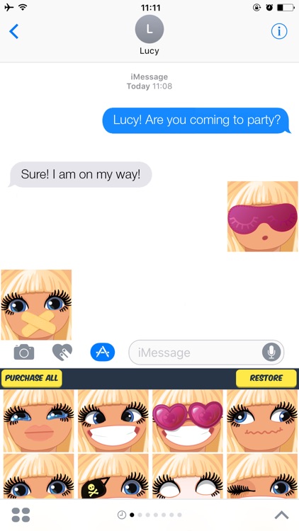 Blonde Girl Emoji Stickers