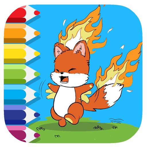 Toddlers Games Foxes Coloring Page Version Icon