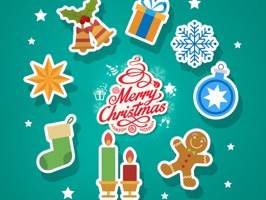 Christmas Stickers app is best iMessage sticker extension app with Glyph,Outline ,Flat,3D and Filled OutLine types Stickers