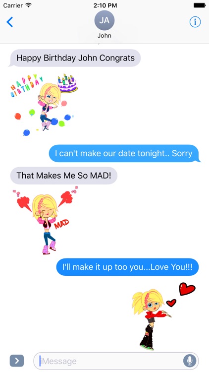 Izzy's Animated Girl Stickers Emoji