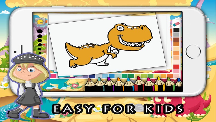 Dinosaur coloring game - Activities for preschool