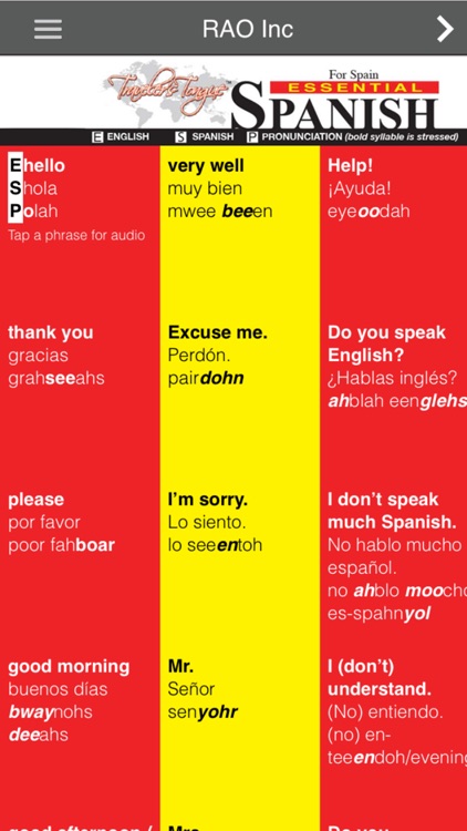 Essential Spanish for Spain