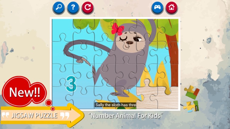 Learn Number Animals Jigsaw Puzzle Game screenshot-0