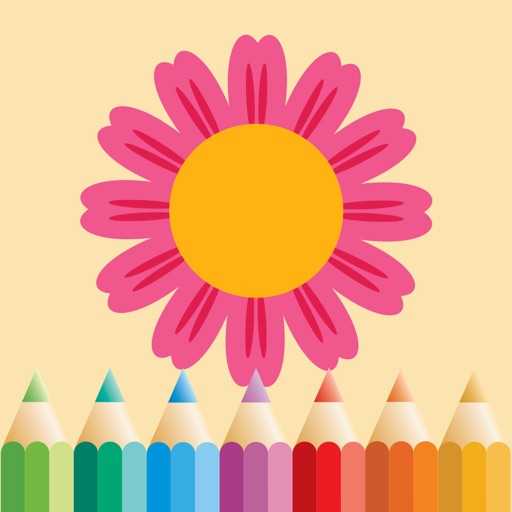 Flower Coloring Pages: Mandala Colouring Book Icon