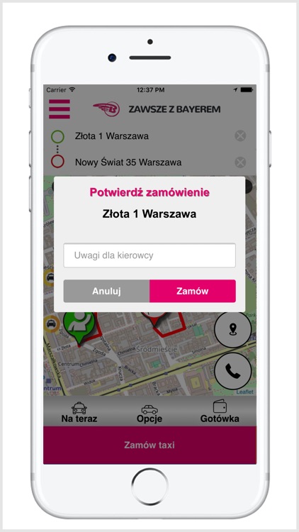 BAYER TAXI Warszawa 22 19 667 screenshot-3