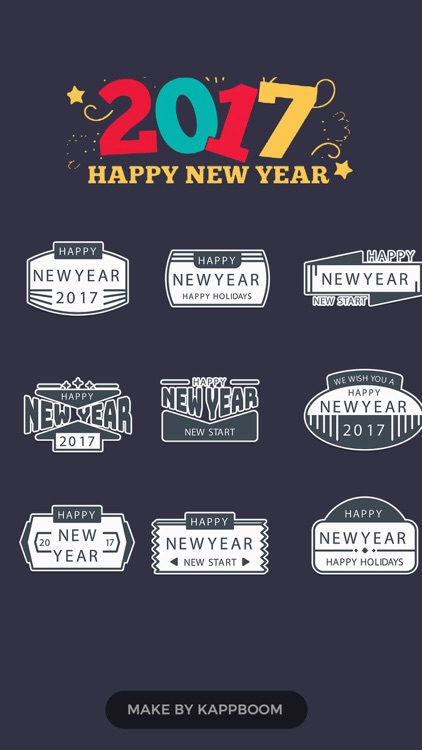 New Year 2017 Stamps by Kappboom