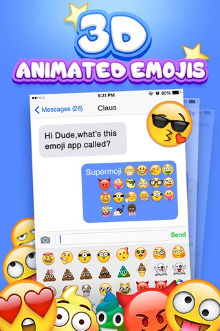 Supermoji - New Emojis and 3D Animated Emoticons screenshot 2