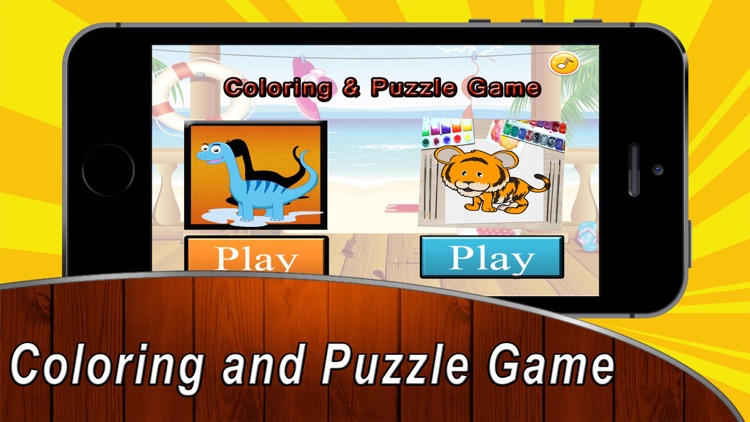 Animal Coloring and Puzzle Game