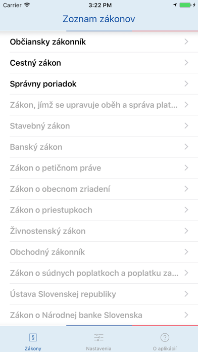 Screenshot #1 pour Zákony SK