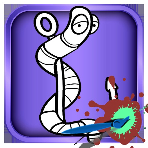 Tap Worms Paint Game For Kid Icon