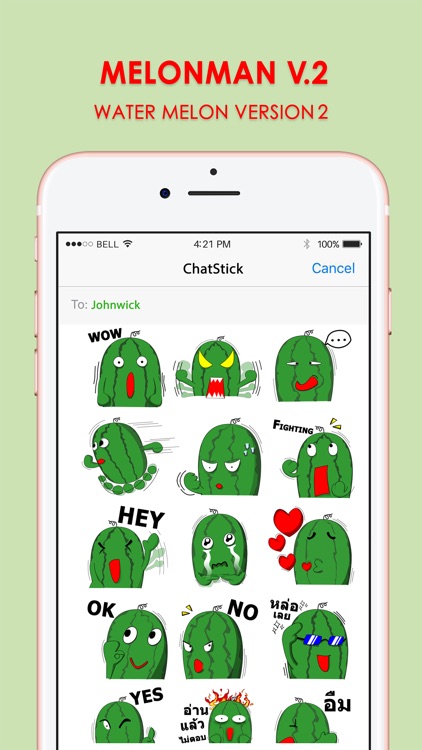 Melonman V.2 Emoji Stickers for iMessage