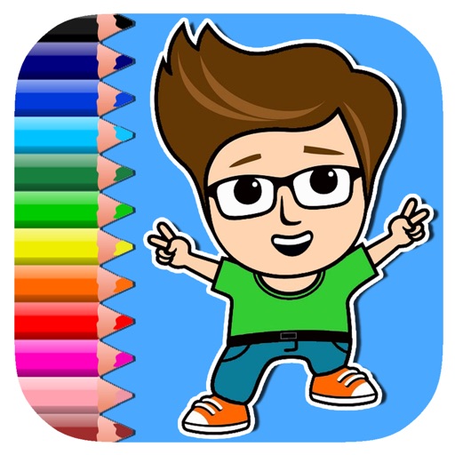 Coloring Book Game Page Harry Boy Version Icon