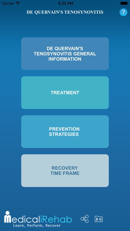 Medical iRehab De Quervain’s Tenosynovitis