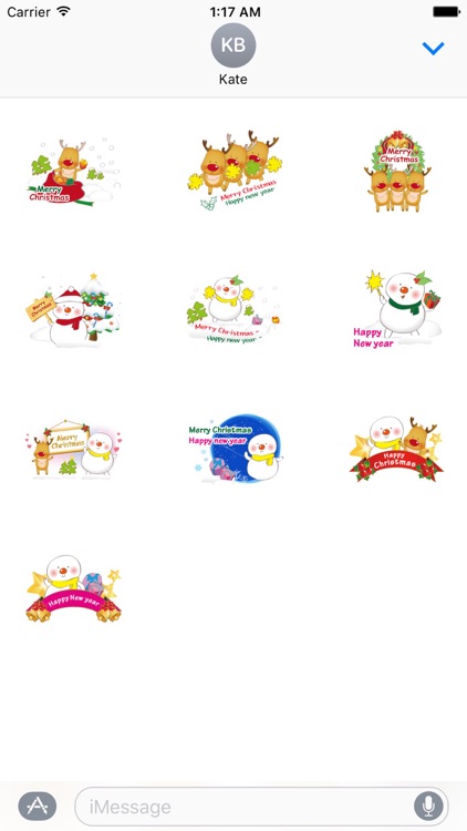 Lovely Cards For Merry Christmas Stickers