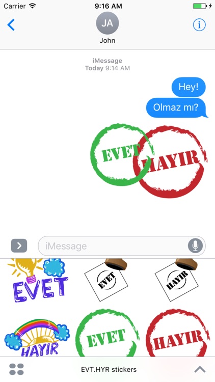 EvetHayır Stickers