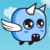 Cute Flying Blue Horn Adventure
