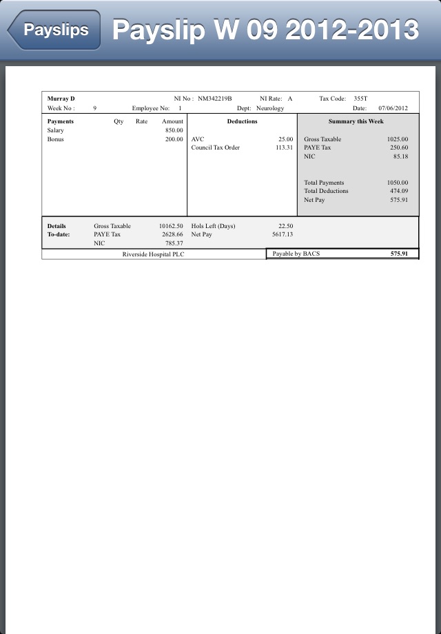 IRIS OpenPayslips screenshot 3