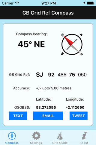GB Grid Ref Compass - náhled