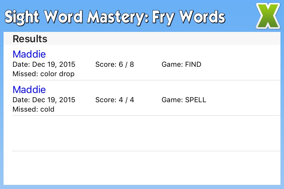 Sight Word Mastery: Fry Words screenshot 4