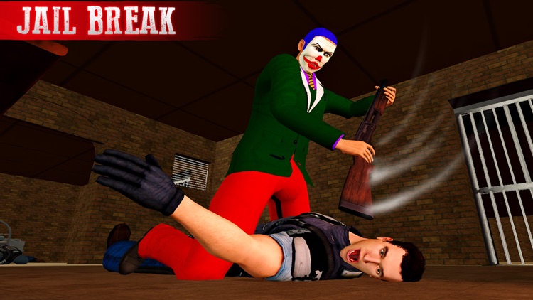 Crazy Clown Real Gangster Jail Break: City Attack screenshot-3