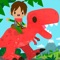 Fly and race dinosaurs, match shapes in dino puzzles and play dinosaur memory games