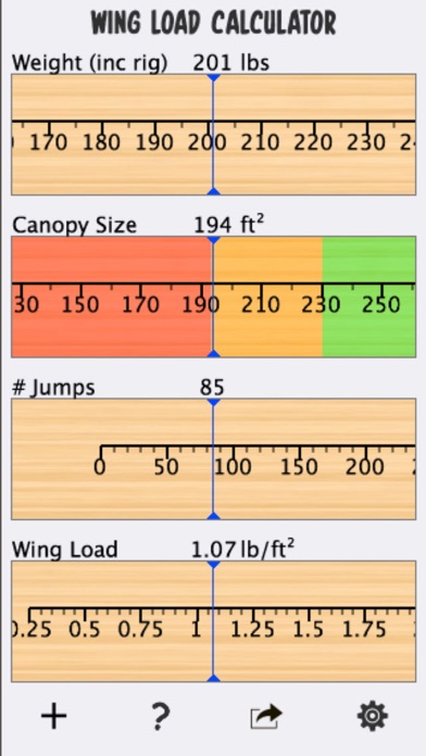 Skydive Wingload Calculatorのおすすめ画像1