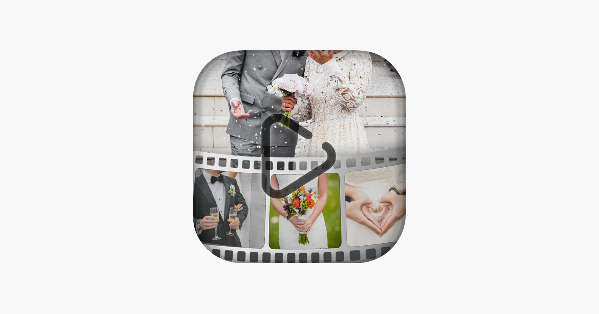 結婚式 写真 スライドショー 短い ビデオを 作成 する をapp Storeで