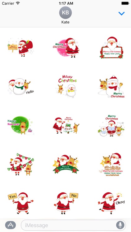 Lovely Cards For Merry Christmas Stickers