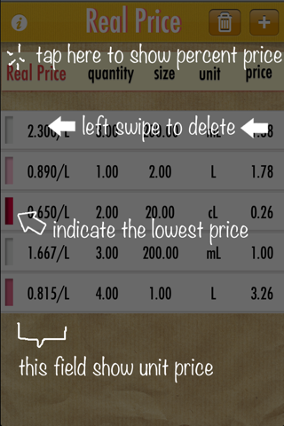 Real Price Lite ~ compare unit prices screenshot 3