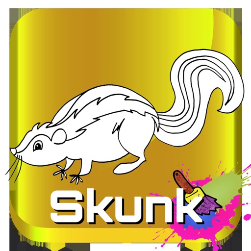 Skunk Coloring Game For Kid Icon