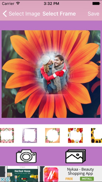 Flower Photo Frame And Pic Collage