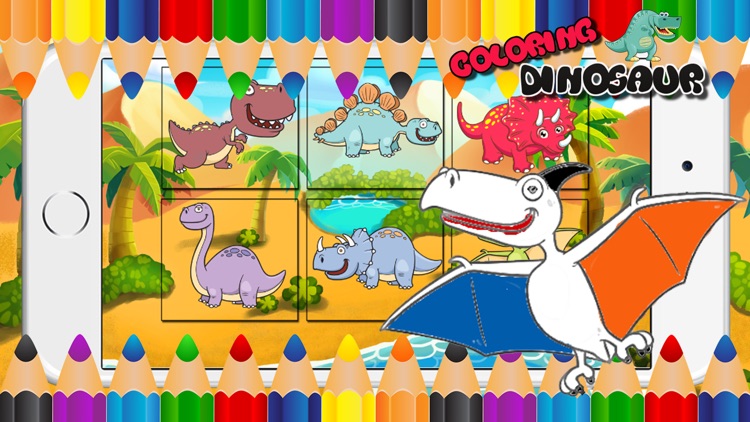 Cool Dinosaur for Kid - 1st Grade Coloring Book