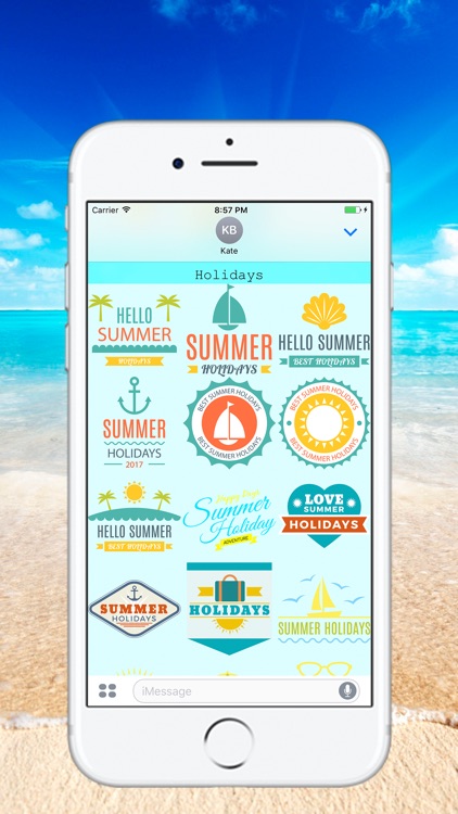 Summer Time - Stickers for iMessage screenshot-3