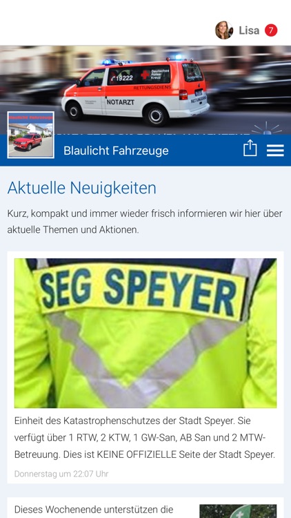 Blaulicht Fahrzeuge