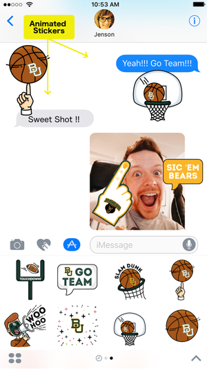 Baylor University Animated+Stickers for iMessage(圖1)-速報App