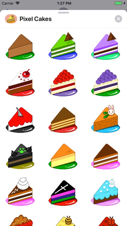 Pixel Cake Wonder Art Stickers