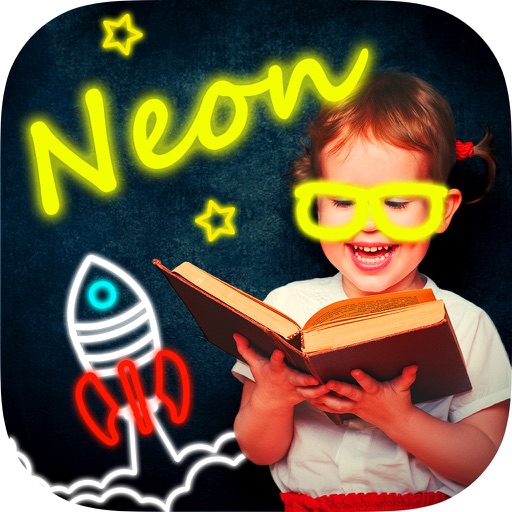 Neon Doodle - Draw and paint with glow effects Icon