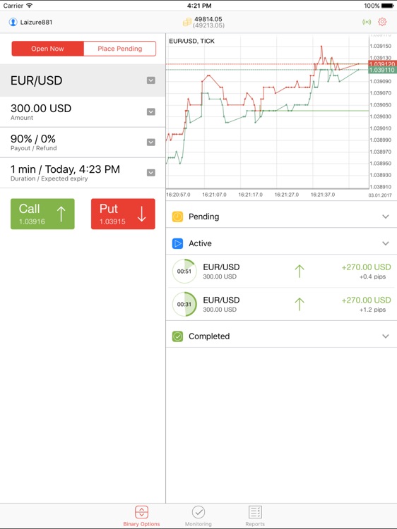 Dukascopy Europe Binary Trader HD