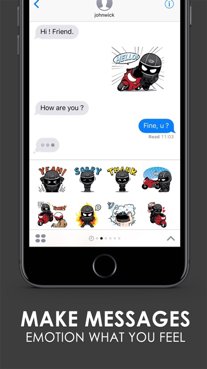 Freeman Rider Stickers Emoji Keyboard By ChatStick